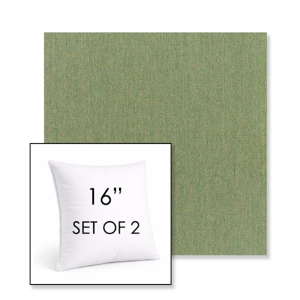 Picture of Canvas Fern | Set of 2 | Sunbrella 16" Square Outdoor Throw Pillows with Premium Inserts