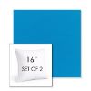 Picture of Canvas Pacific Blue | Set of 2 | Sunbrella 16" Square Outdoor Throw Pillows with Premium Inserts