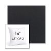 Picture of Canvas Raven Black | Set of 2 | Sunbrella 16" Square Outdoor Throw Pillows with Premium Inserts