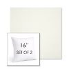 Picture of Canvas White | Set of 2 | Sunbrella 16" Square Outdoor Throw Pillows with Premium Inserts