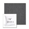 Picture of Cast Charcoal | Set of 2 | Sunbrella 16" Square Outdoor Throw Pillows with Premium Inserts