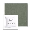 Picture of Cast Sage | Set of 2 | Sunbrella 16" Square Outdoor Throw Pillows with Premium Inserts