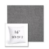 Picture of Cast Slate | Set of 2 | Sunbrella 16" Square Outdoor Throw Pillows with Premium Inserts