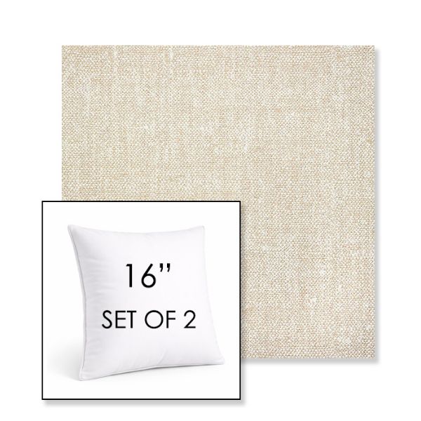 Picture of Chartres Cloud | Set of 2 | Sunbrella 16" Square Outdoor Throw Pillows with Premium Inserts