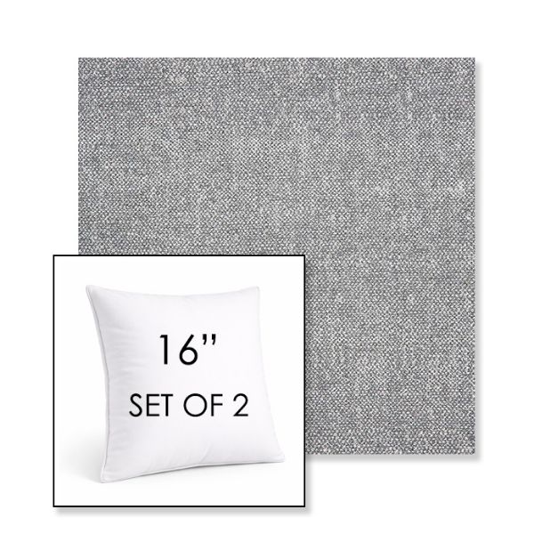 Picture of Chartres Gull | Set of 2 | Sunbrella 16" Square Outdoor Throw Pillows with Premium Inserts