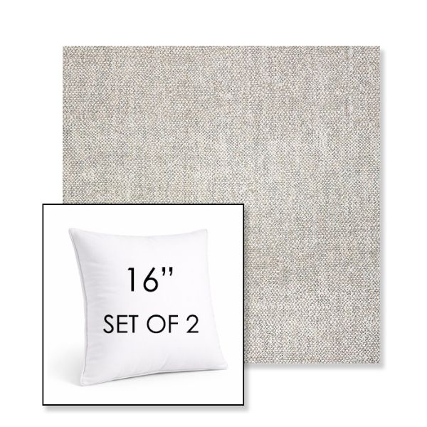 Picture of Chartres Silk | Set of 2 | Sunbrella 16" Square Outdoor Throw Pillows with Premium Inserts