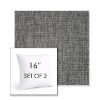 Picture of Crush Pewter | Set of 2 | Sunbrella 16" Square Outdoor Throw Pillows with Premium Inserts