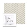 Picture of Detail Linen | Set of 2 | Sunbrella 16" Square Outdoor Throw Pillows with Premium Inserts