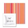 Picture of Dolce Mango | Set of 2 | Sunbrella 16" Square Outdoor Throw Pillows with Premium Inserts