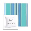 Picture of Dolce Oasis | Set of 2 | Sunbrella 16" Square Outdoor Throw Pillows with Premium Inserts
