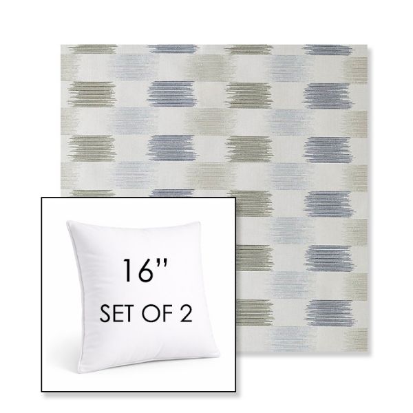 Picture of Dream Mist | Set of 2 | Sunbrella 16" Square Outdoor Throw Pillows with Premium Inserts