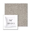 Picture of Dumont Mushroom | Set of 2 | Sunbrella 16" Square Outdoor Throw Pillows with Premium Inserts