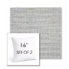 Picture of Embrace Pewter | Set of 2 | Sunbrella 16" Square Outdoor Throw Pillows with Premium Inserts