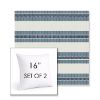 Picture of Excel Denim | Set of 2 | Sunbrella 16" Square Outdoor Throw Pillows with Premium Inserts