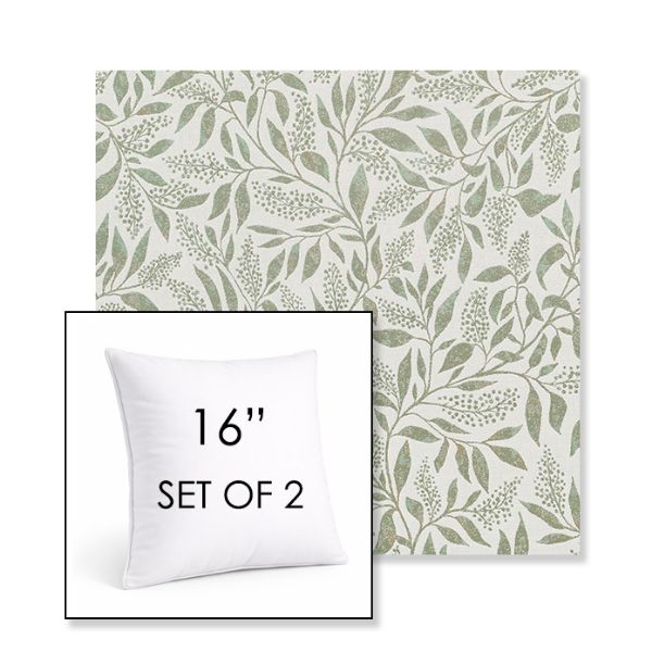 Picture of Exquisite Aloe | Set of 2 | Sunbrella 16" Square Outdoor Throw Pillows with Premium Inserts