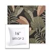 Picture of Fernie Midnight Garden | Set of 2 | Sunbrella 16" Square Outdoor Throw Pillows with Premium Inserts