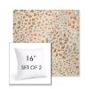 Picture of Flora Sunset | Set of 2 | Sunbrella 16" Square Outdoor Throw Pillows with Premium Inserts