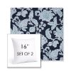 Picture of Floral Song Navy | Set of 2 | Sunbrella 16" Square Outdoor Throw Pillows with Premium Inserts