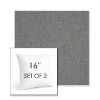 Picture of Heritage Slate | Set of 2 | Sunbrella 16" Square Outdoor Throw Pillows with Premium Inserts