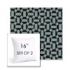 Picture of Hoopla Plume | Set of 2 | Sunbrella 16" Square Outdoor Throw Pillows with Premium Inserts