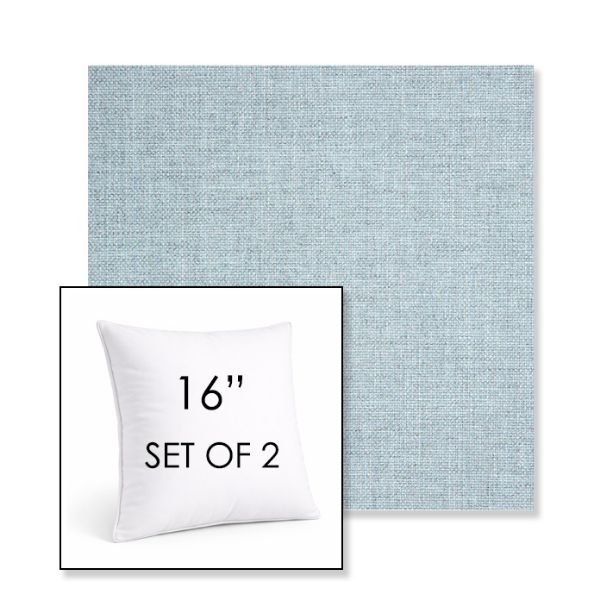 Picture of Idol Frost | Set of 2 | Sunbrella 16" Square Outdoor Throw Pillows with Premium Inserts