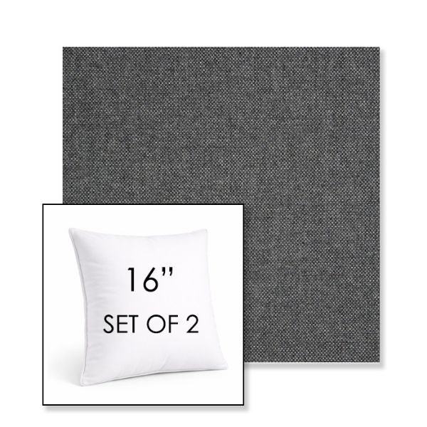 Picture of Idol Slate | Set of 2 | Sunbrella 16" Square Outdoor Throw Pillows with Premium Inserts