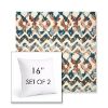 Picture of Inga Boho | Set of 2 | Sunbrella 16" Square Outdoor Throw Pillows with Premium Inserts