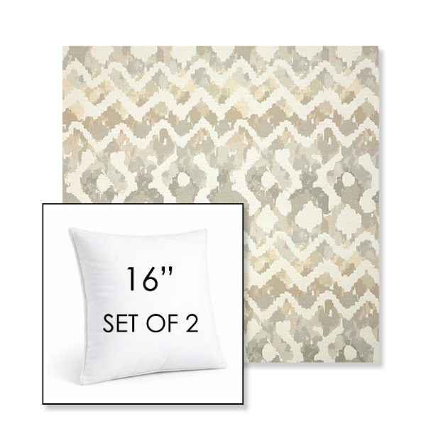 Picture of Inga Marble | Set of 2 | Sunbrella 16" Square Outdoor Throw Pillows with Premium Inserts