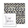 Picture of Inga Midnight | Set of 2 | Sunbrella 16" Square Outdoor Throw Pillows with Premium Inserts