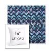 Picture of Inga Waterscape | Set of 2 | Sunbrella 16" Square Outdoor Throw Pillows with Premium Inserts