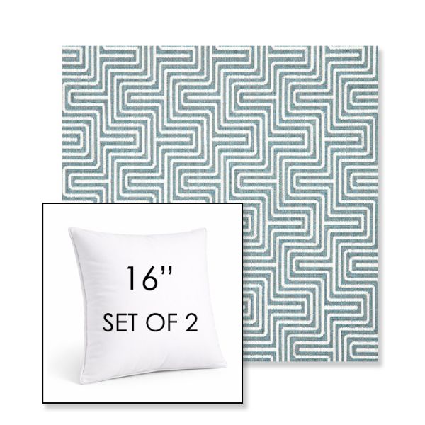 Picture of Key Figure Twilight | Set of 2 | Sunbrella 16" Square Outdoor Throw Pillows with Premium Inserts