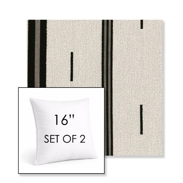 Picture of Khaima Fonio | Set of 2 | Sunbrella 16" Square Outdoor Throw Pillows with Premium Inserts