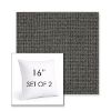 Picture of Kudos Carbon | Set of 2 | Sunbrella 16" Square Outdoor Throw Pillows with Premium Inserts