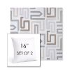 Picture of Labyrinth Cloud | Set of 2 | Sunbrella 16" Square Outdoor Throw Pillows with Premium Inserts