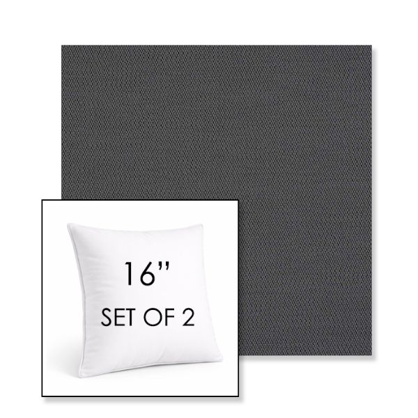 Picture of Lopi Shadow | Set of 2 | Sunbrella 16" Square Outdoor Throw Pillows with Premium Inserts