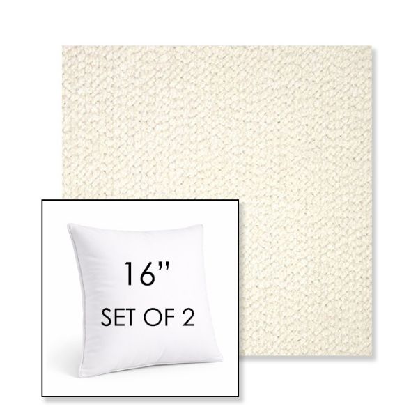 Picture of Margo Snow | Set of 2 | Sunbrella 16" Square Outdoor Throw Pillows with Premium Inserts