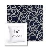Picture of Maritime Nautical | Set of 2 | Sunbrella 16" Square Outdoor Throw Pillows with Premium Inserts