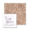 Picture of Martha Floral Dogwood | Set of 2 | Sunbrella 16" Square Outdoor Throw Pillows with Premium Inserts