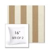 Picture of Maxim Heather Beige | Set of 2 | Sunbrella 16" Square Outdoor Throw Pillows with Premium Inserts