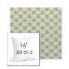 Picture of Mend Juniper | Set of 2 | Sunbrella 16" Square Outdoor Throw Pillows with Premium Inserts