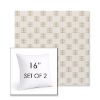Picture of Mend Latte | Set of 2 | Sunbrella 16" Square Outdoor Throw Pillows with Premium Inserts