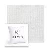 Picture of Momento Snow | Set of 2 | Sunbrella 16" Square Outdoor Throw Pillows with Premium Inserts