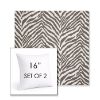 Picture of Namibia Grey | Set of 2 | Sunbrella 16" Square Outdoor Throw Pillows with Premium Inserts