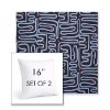 Picture of Nema Lazuli | Set of 2 | Sunbrella 16" Square Outdoor Throw Pillows with Premium Inserts