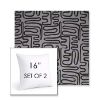Picture of Nema Moonlight | Set of 2 | Sunbrella 16" Square Outdoor Throw Pillows with Premium Inserts