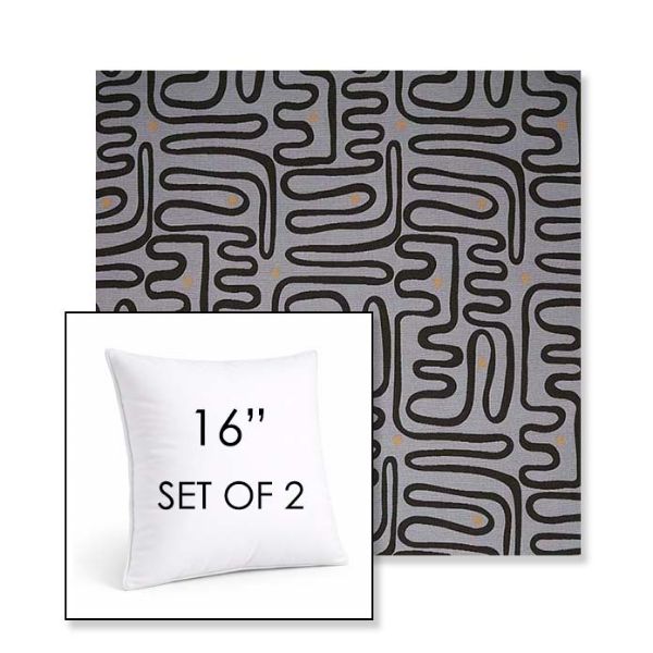 Picture of Nema Moonlight | Set of 2 | Sunbrella 16" Square Outdoor Throw Pillows with Premium Inserts