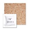 Picture of Nema Peachwood | Set of 2 | Sunbrella 16" Square Outdoor Throw Pillows with Premium Inserts