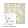 Picture of Palma Whitesand | Set of 2 | Sunbrella 16" Square Outdoor Throw Pillows with Premium Inserts