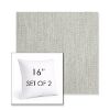 Picture of Pique Gravel | Set of 2 | Sunbrella 16" Square Outdoor Throw Pillows with Premium Inserts
