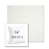Picture of Pique Salt | Set of 2 | Sunbrella 16" Square Outdoor Throw Pillows with Premium Inserts